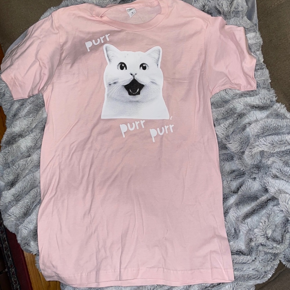 ADORABLE cat shirt! Purr purr purr. Never worn. Brand new. Size small.